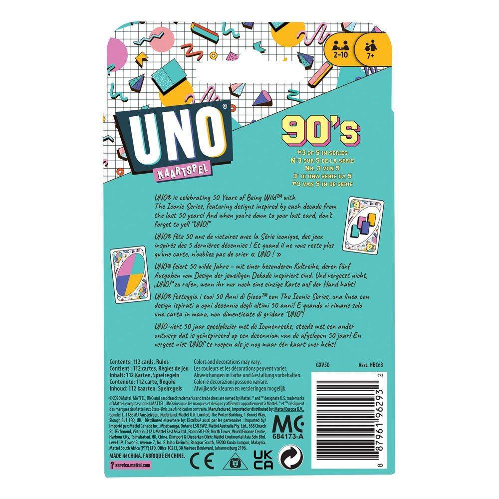 UNO Kartenspiel Iconic Series Jubiläumsedition 1990's