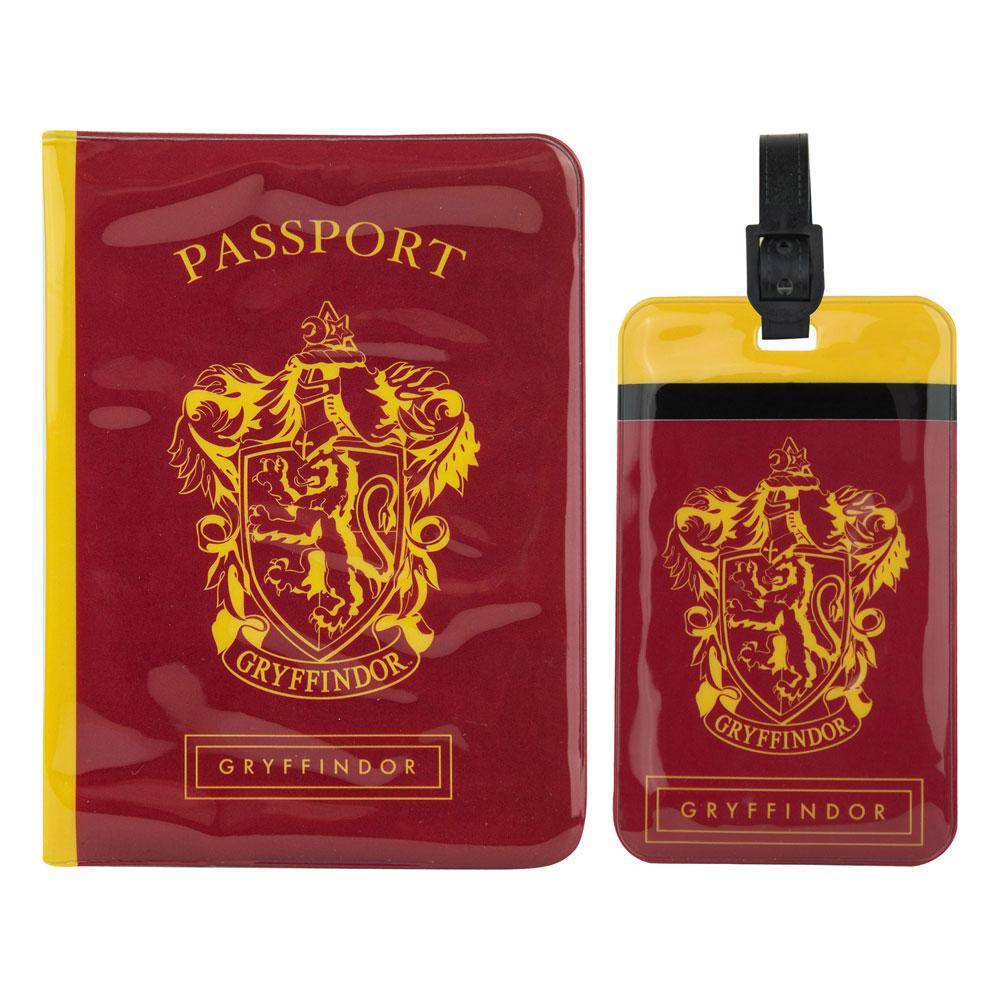 Harry Potter Kofferanhänger & Reisepass-Halter Set Gryffindor