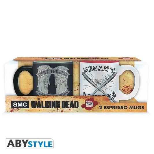 The Walking Dead - Set 2 Espresso Tassen - 110 ml - Daryl VS Negan