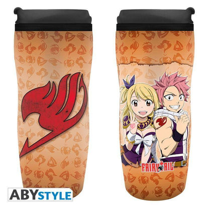 Fairy Tail - Reisebecher Lucy, Natsu & Emblem - 355 ml