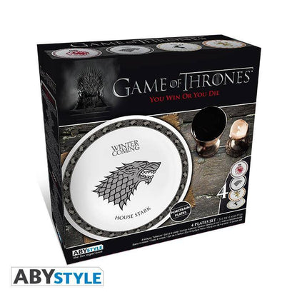 Game Of Thrones - Satz von 4 Tellern - Häuser