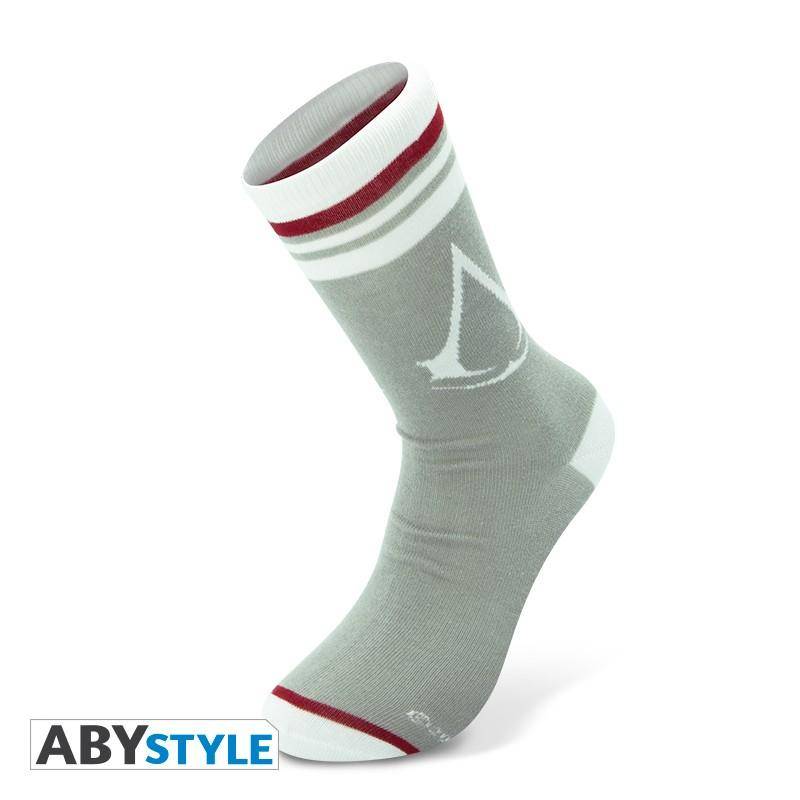 Assassin's Creed - Socken - Grau - Weiß - "Crest"