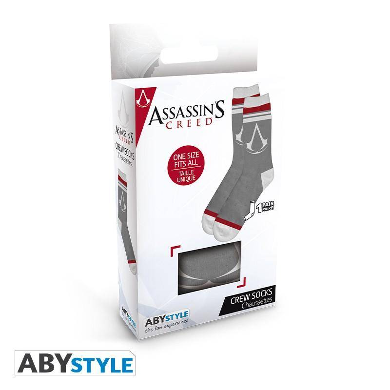 Assassin's Creed - Socken - Grau - Weiß - "Crest"
