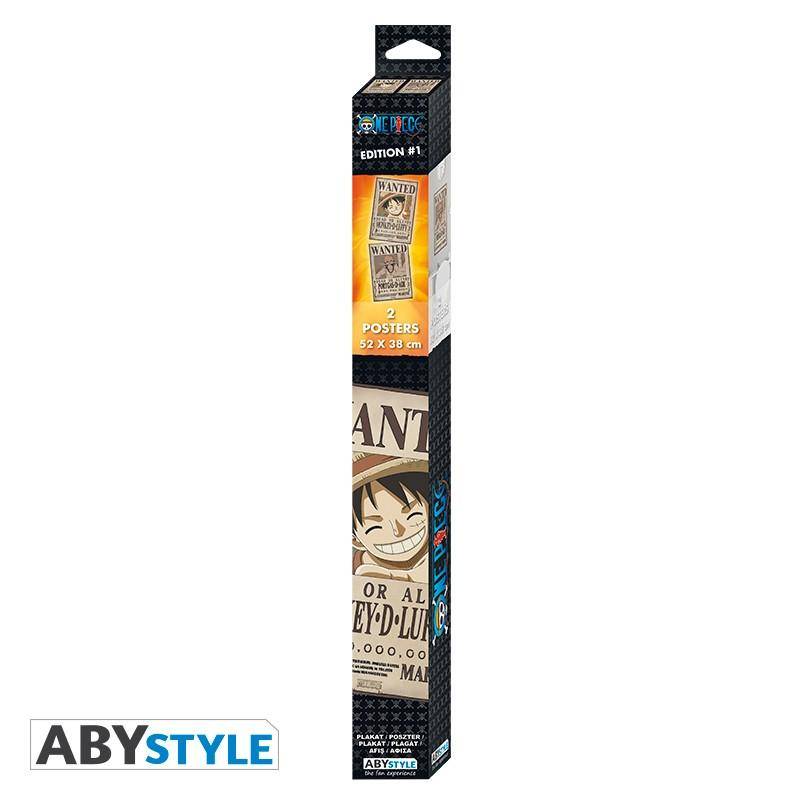 One Piece - Satz 2 Chibi-Poster - Gesucht: Luffy & Ace (52x35)