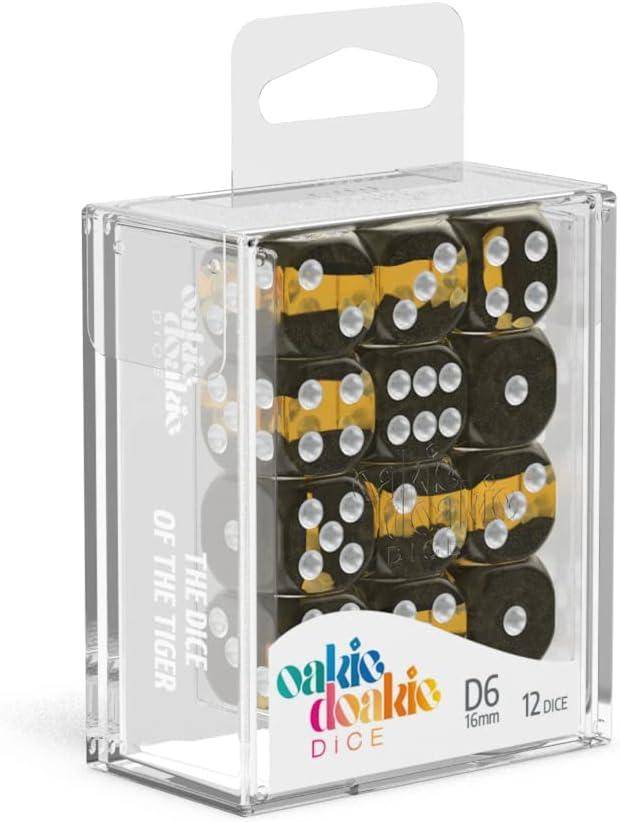 Oakie Doakie Dice - W6 Würfel Set Bernstein Enclave - 16 mm