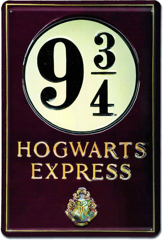 Harry Potter - Blechschild Bahngleis 9 3/4 - 20 x 30 cm