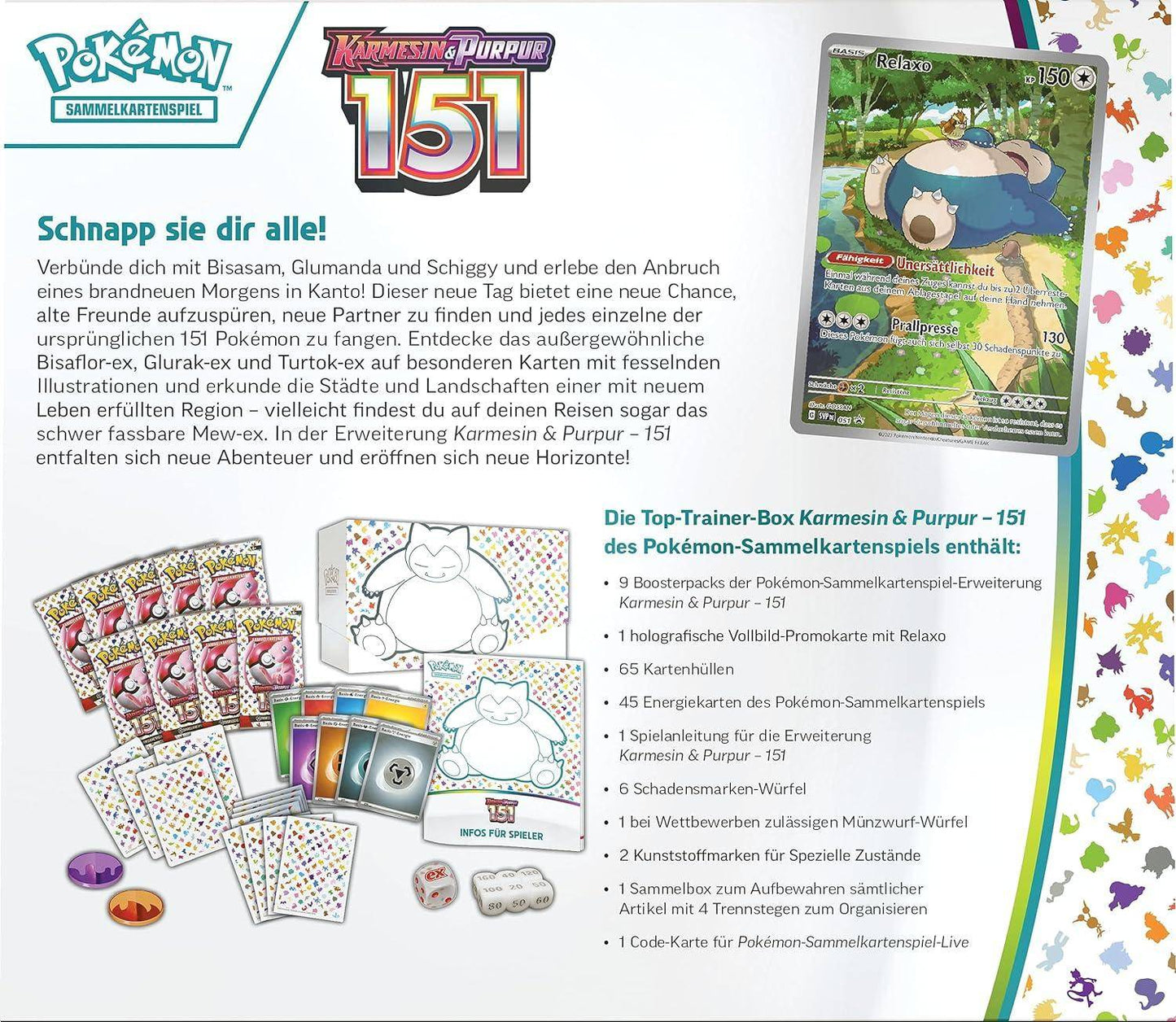 Pokemon TCG Karmesin & Purpur 151 Top Trainer Box DE