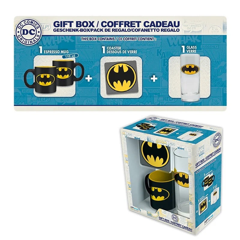 DC Comics - Geschenkset Batman - Tasse, Glas & Untersetzer