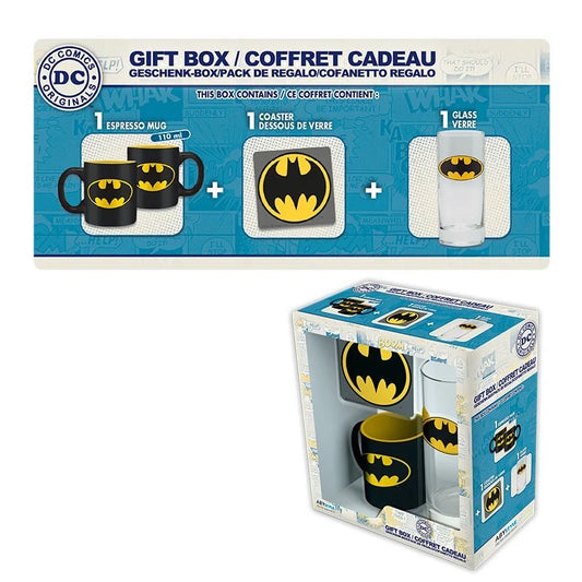 DC Comics - Geschenkset Batman - Tasse, Glas & Untersetzer