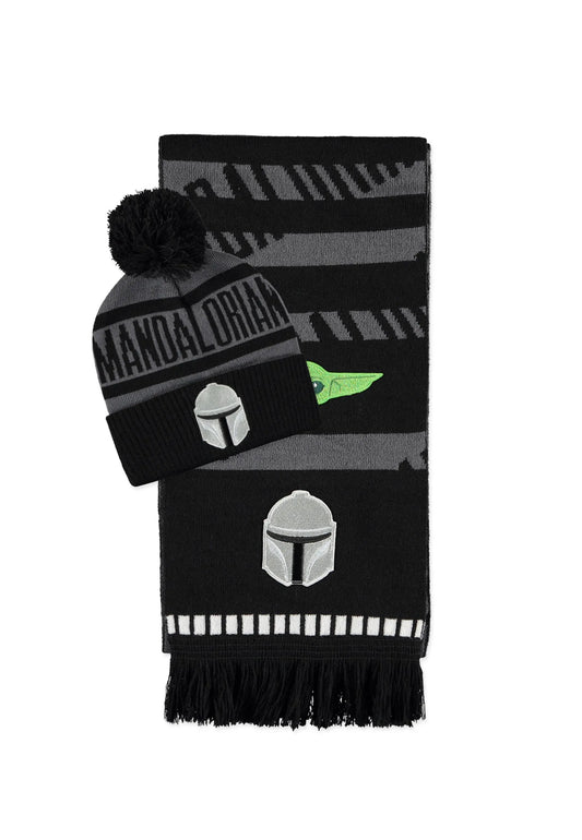 Star Wars: The Mandalorian - Beanie & Schal Set Din Djarin & Grogu