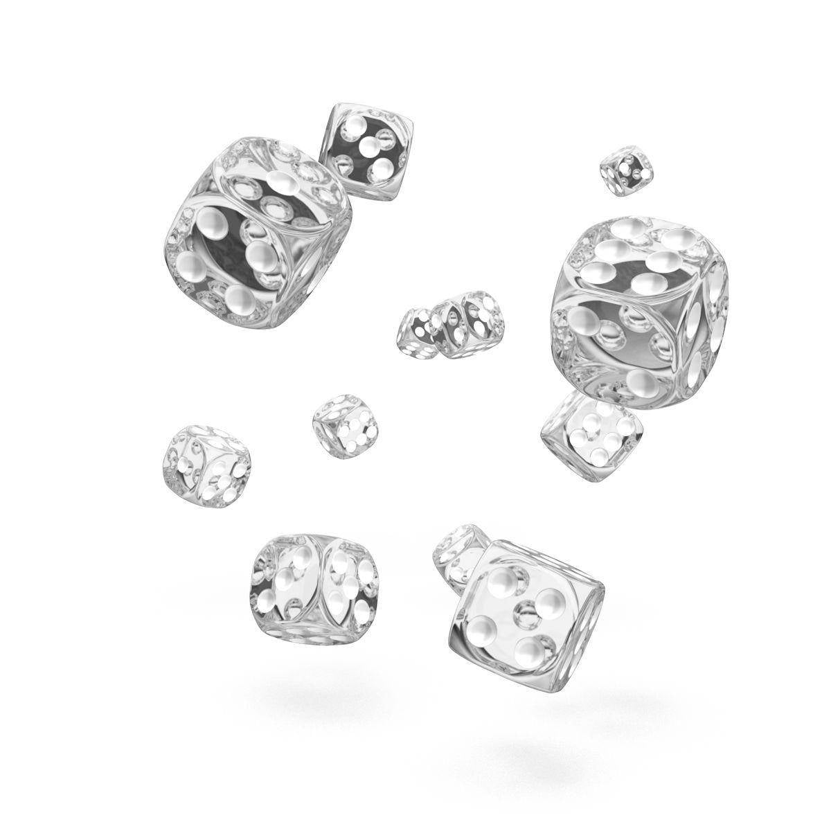 Oakie Doakie Dice - W6 Würfel Set Transparent - 12 mm