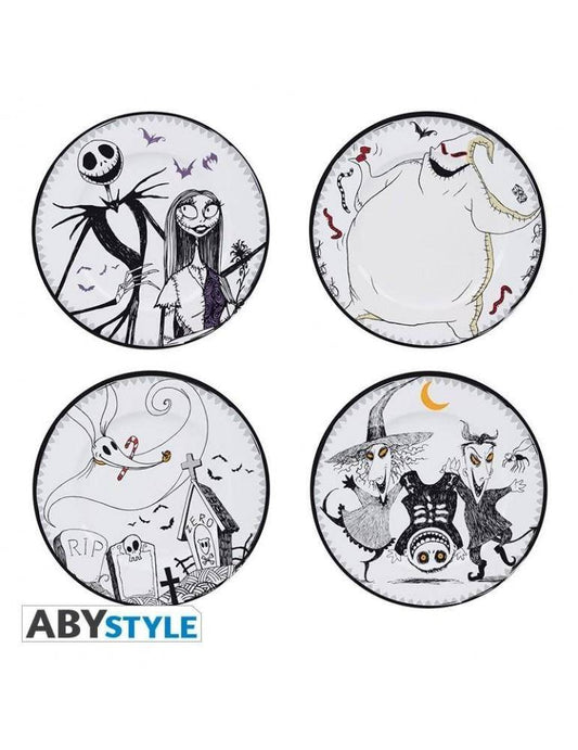 Nightmare Before Christmas -  Teller 4er-Set Charaktere