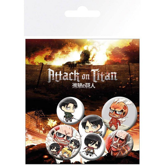 Attack on Titan - Anstecker Set Chibis