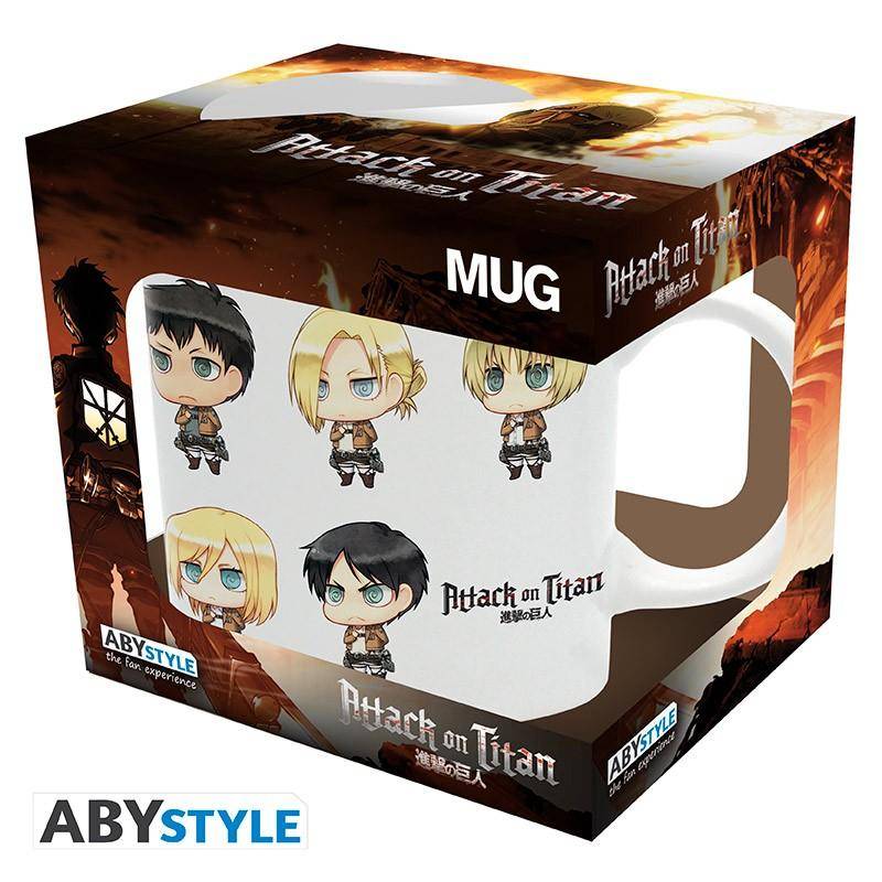 Attack on Titan - Tasse Chibi Charaktere - 320 ml