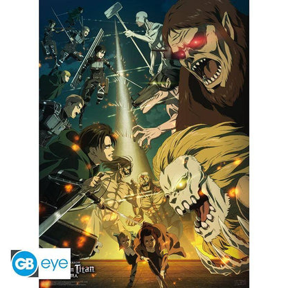 Attack on Titan - Poster Doppelpack Jäger & Titanen - 52 x 38 cm