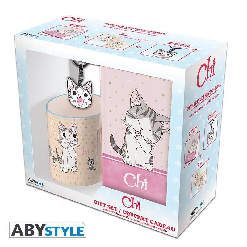 Kleine Katze Chi - Geschenkset Chi - Tasse, Schlüsselanhänger & Notizbuch