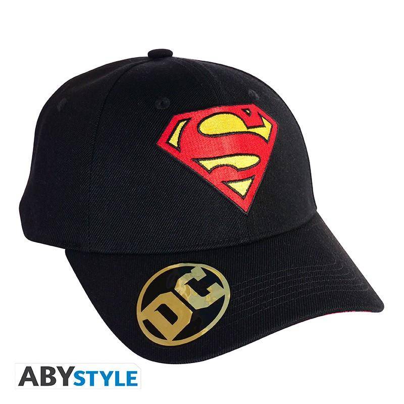 DC Comics- Kappe Superman Logo Schwarz