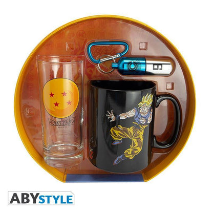 Dragon Ball Z - Geschenkset Dragon Ball 4 Sterne - Glas, Schlüsselanhänger & Tasse