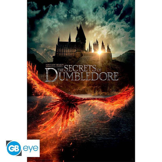 Phantastische Tierwesen - Poster Hogwarts & Phönix - 91,5 x 61 cm
