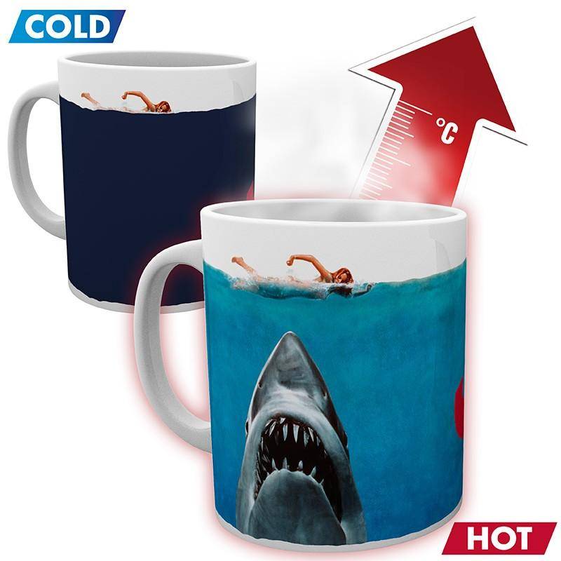 Der Weiße Hai - Wärmewechsel Tasse Gefahr im Meer - 320 ml
