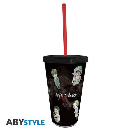 Junji Ito - Trinkbecher mit Strohhalm Chibis - 470 ml