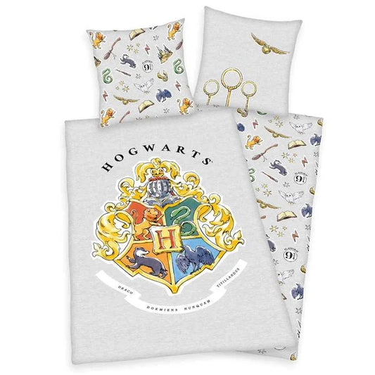 Harry Potter - Bettwäsche Set Hogwarts - 135 x 200 cm / 80 x 80 cm
