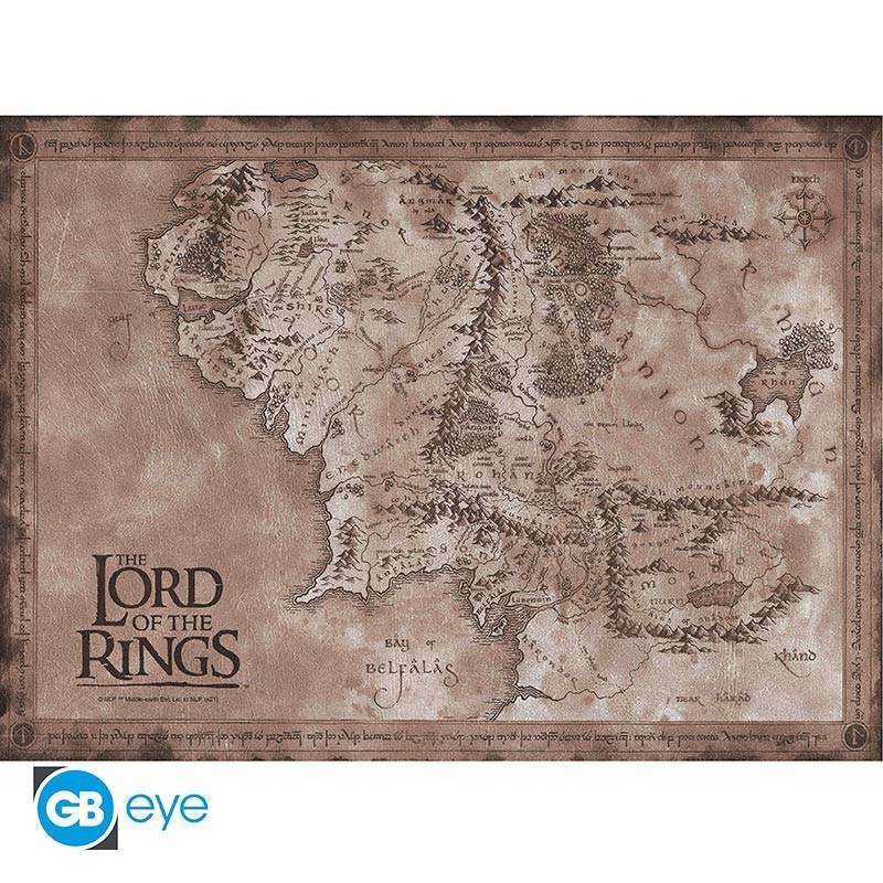 Der Herr der Ringe - Poster Doppelpack Sauron & Karte - 52 x 38 cm