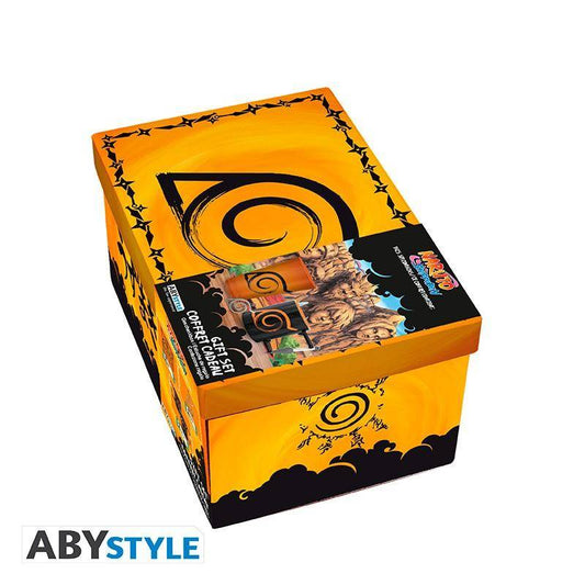 Naruto Shippuden - Geschenk Set Konoha Ninja - Glas, Schlüsselanhänger & Tasse