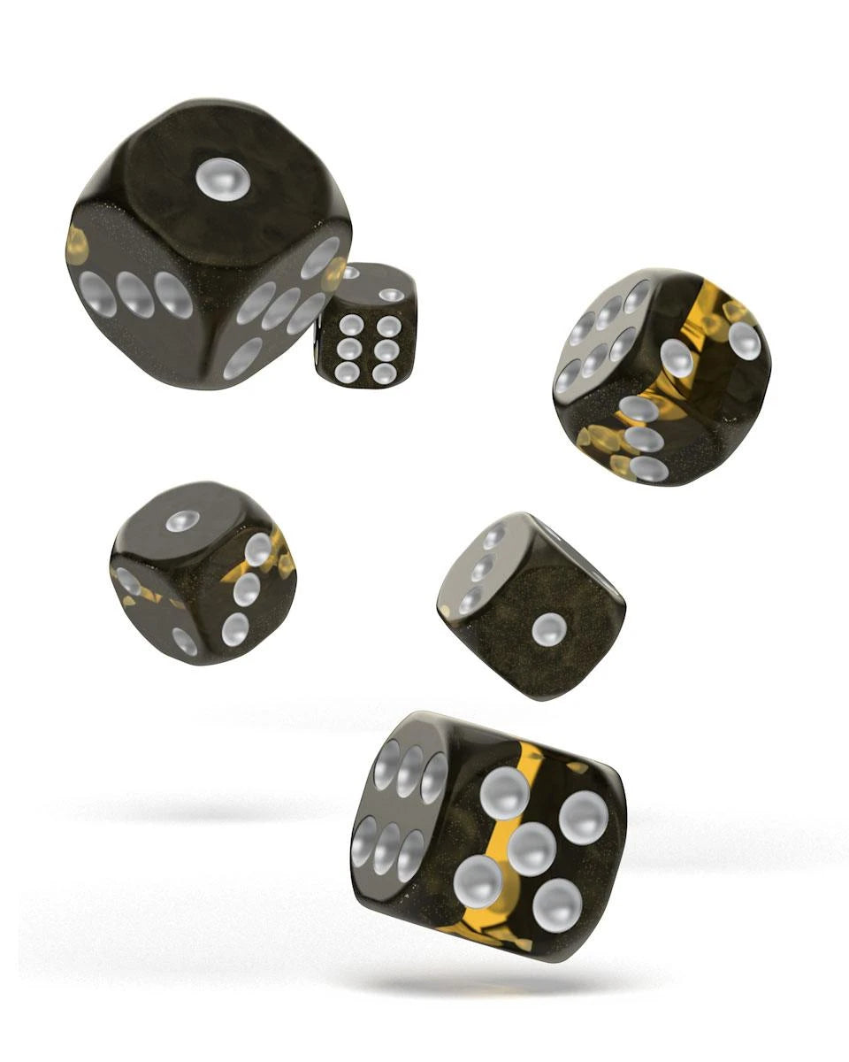 Oakie Doakie Dice - W6 Würfel Set Bernstein Enclave - 16 mm