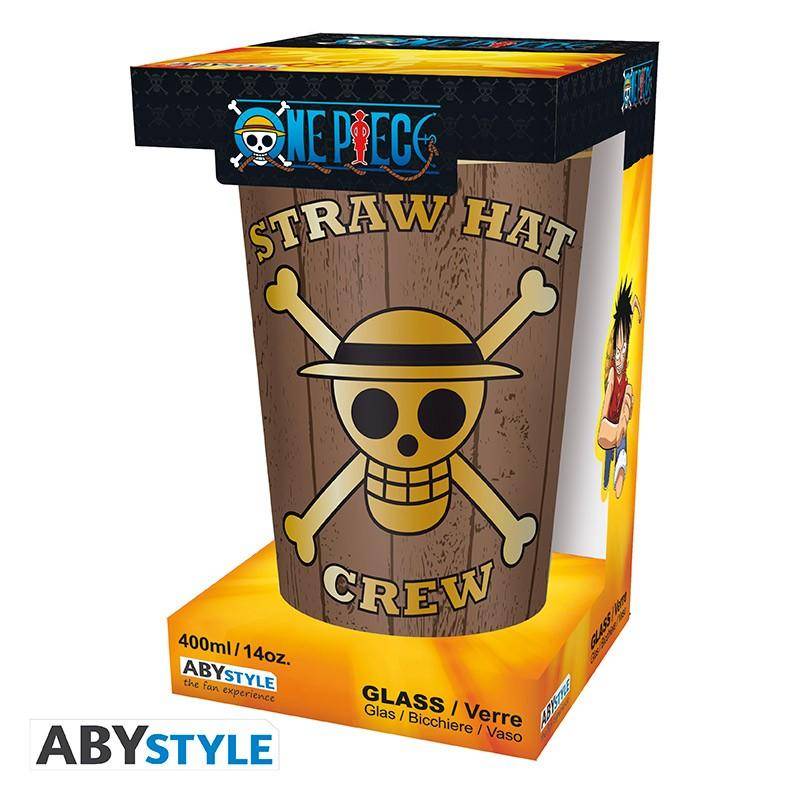 One Piece - Glas Totenköpfe Strohhutbande - 400 ml