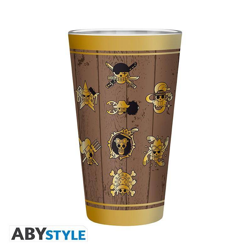 One Piece - Glas Totenköpfe Strohhutbande - 400 ml