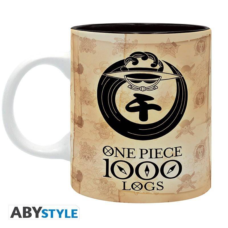 One Piece - Tasse 1000 Folgen Karte & Sctrohhutbande - 320 ml