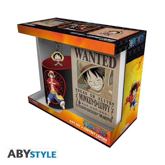 One Piece - Geschenkset Monkey D. Ruffy - Tasse, Schlüsselanhänger & Notizbuch