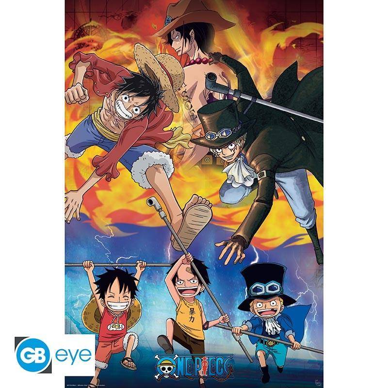 One Piece - Poster Ruffy, Ace & Sabo - 91,5 x 61 cm