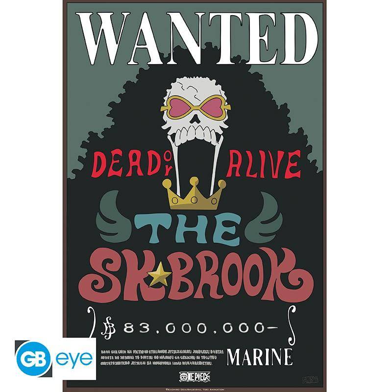 One Piece - Poster Set Kopfgeld Chopper & Brook - 52 x 35 cm