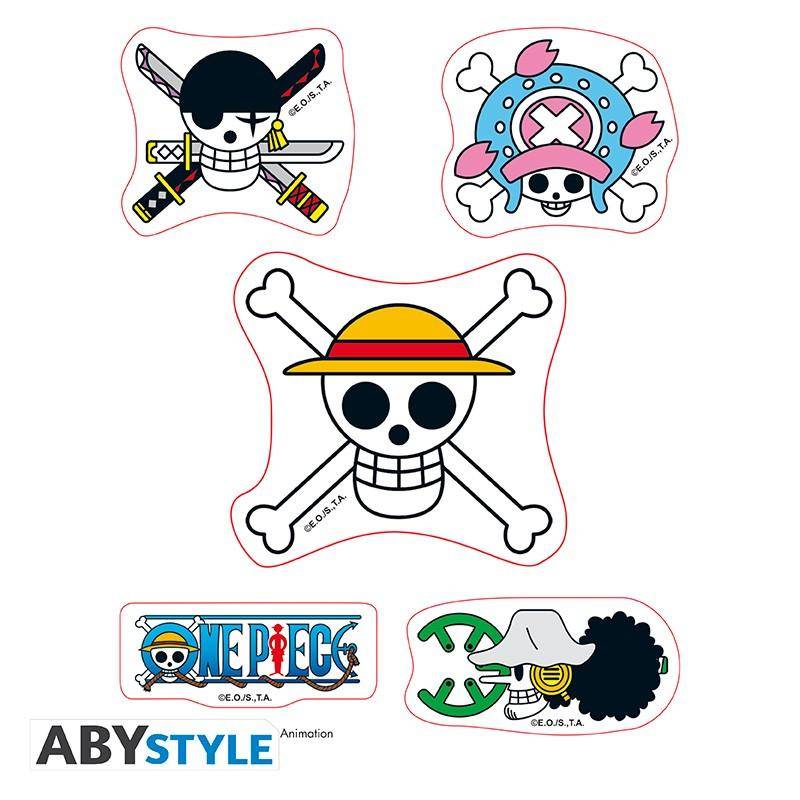 One Piece - Sticker Strohhutbande Totenköpfe