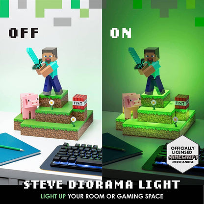 Minecraft - Diorama Lampe Steve - 30 cm