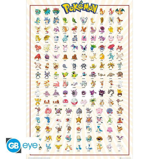 Pokémon - Poster Kanto- 91,5 x 61 cm
