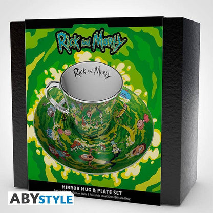 Rick and Morty - Spiegeltasse & Teller-Set Portal