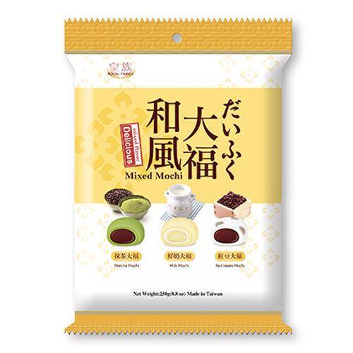 Royal Family Mixed Mochi (Matcha, Milch & Rote Bohne), 250g