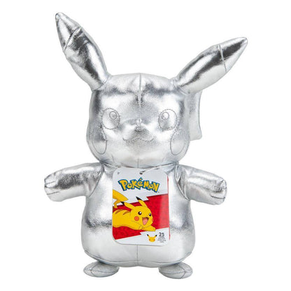 Pokémon - Plüschfigur 25. Jubiläum Silbernes Pikachu - 30 cm