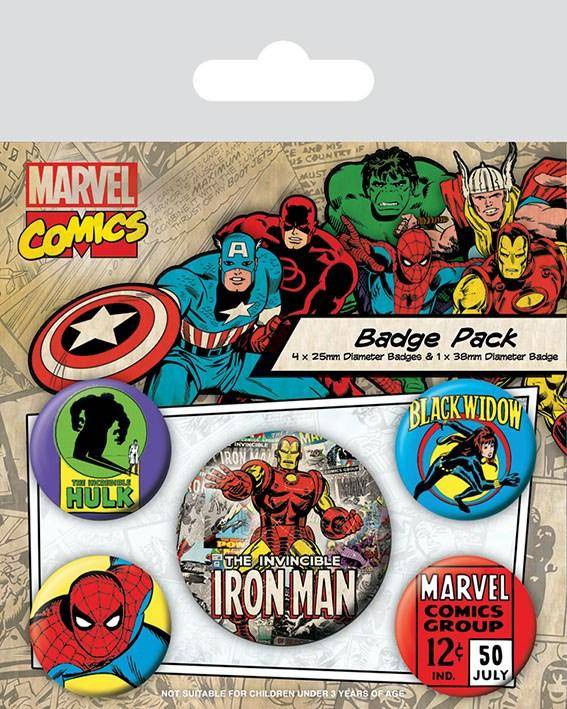Marvel - Anstecker Set Comic Helden