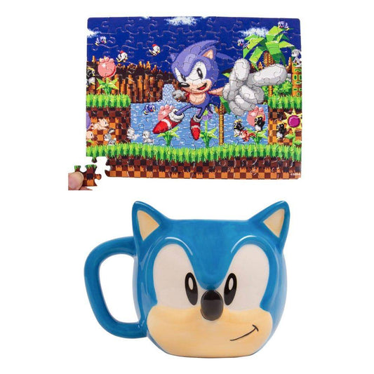 Sonic the Hedgehog - Geschenk Set Sonic - Tasse & Puzzle