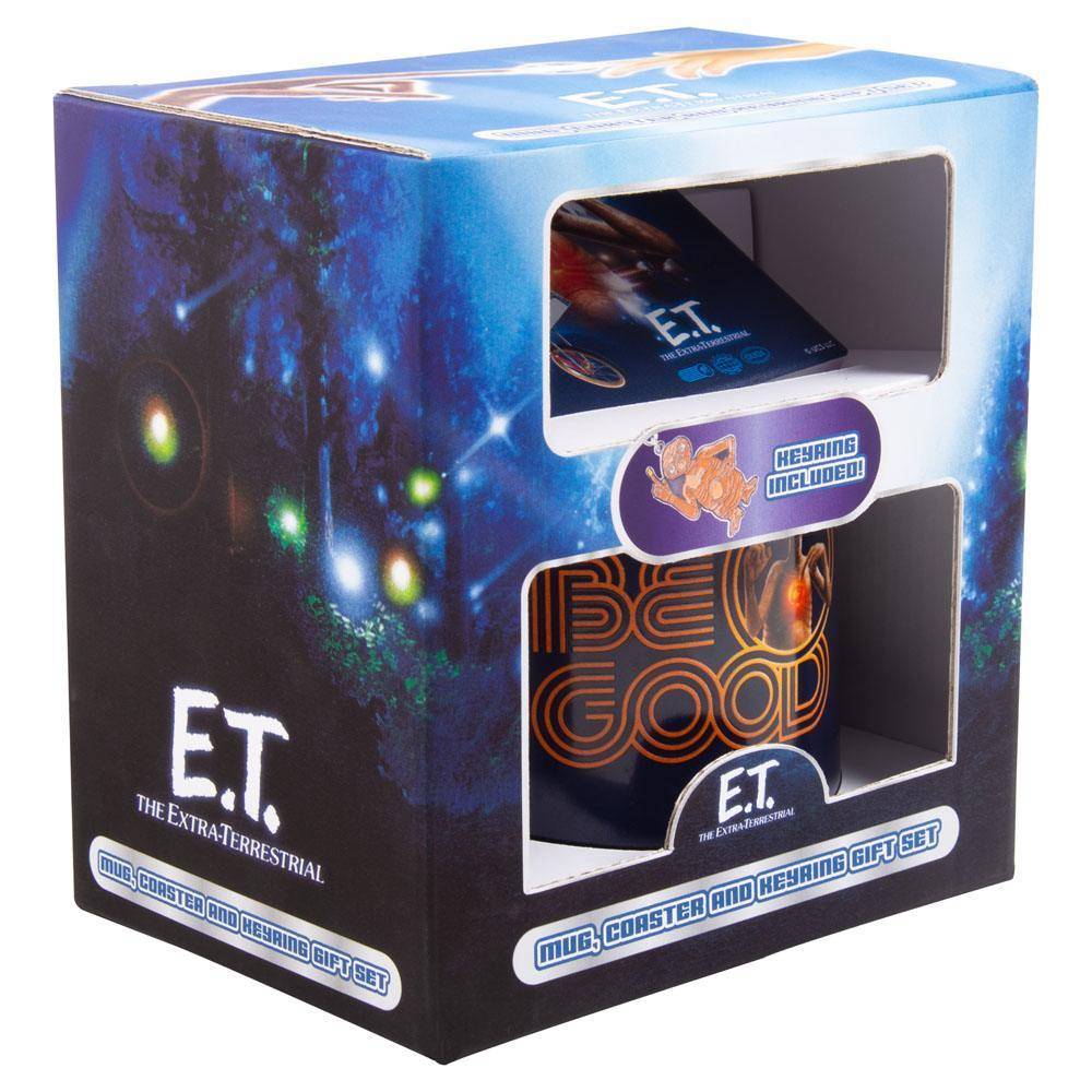 E.T. Der Außerirdische - Geschenk Set E.T. - Tasse, Untersetzer & Schlüsselanhänger