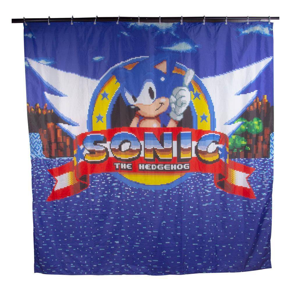 Sonic the Hedgehog - Duschvorhang Retro - 180 x 180 cm