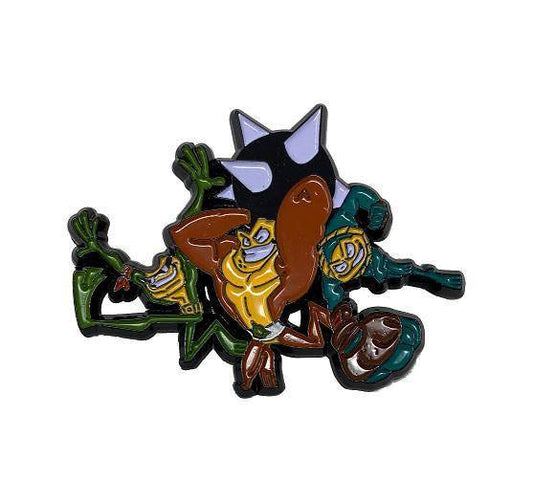 Battletoads - Metall Anstecker Rash, Zitz & Pimple