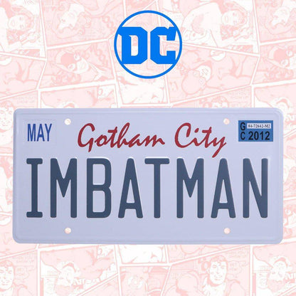 DC Comics - Blechschild Batman Kennzeichen - 30 x 15 cm