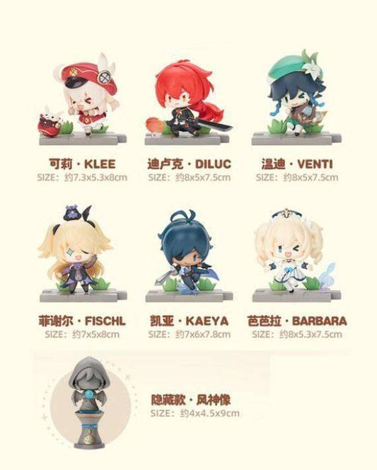 Genshin Impact - PVC Minifiguren Mysterybox Battle Scene Series Mondstadt - 8 cm