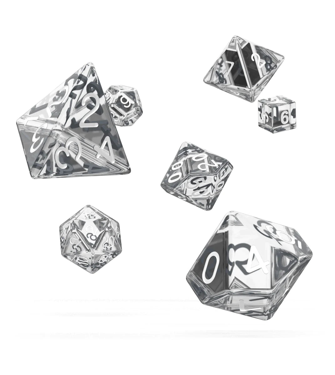 Oakie Doakie Dice - RPG Würfel Set Transparent - 7