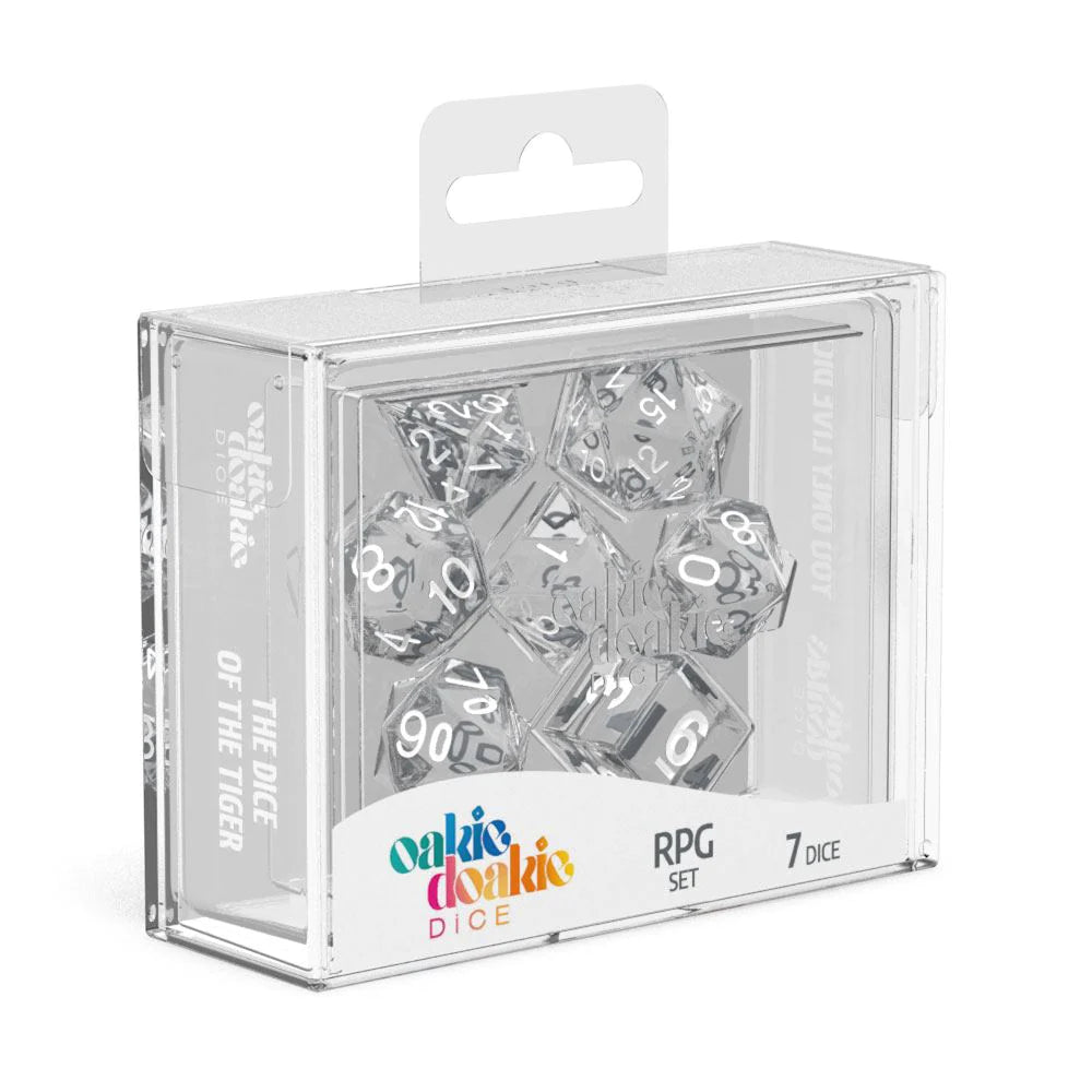 Oakie Doakie Dice - RPG Würfel Set Transparent - 7